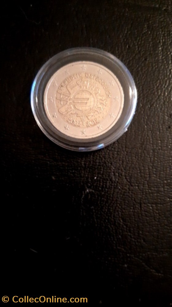 2 euros 2012 10 ans de l'euro Autriche monnaie 2 euros 2012 10 ans de euro autriche