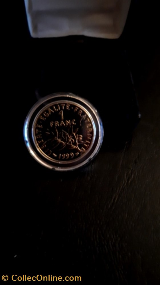 1 franc semeuse 1999 dorée et colorée monnaie 1 franc semeuse 1999 doree et coloree