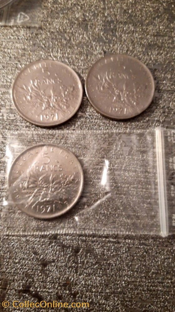 monnaie 5 francs 1971 semeuse
