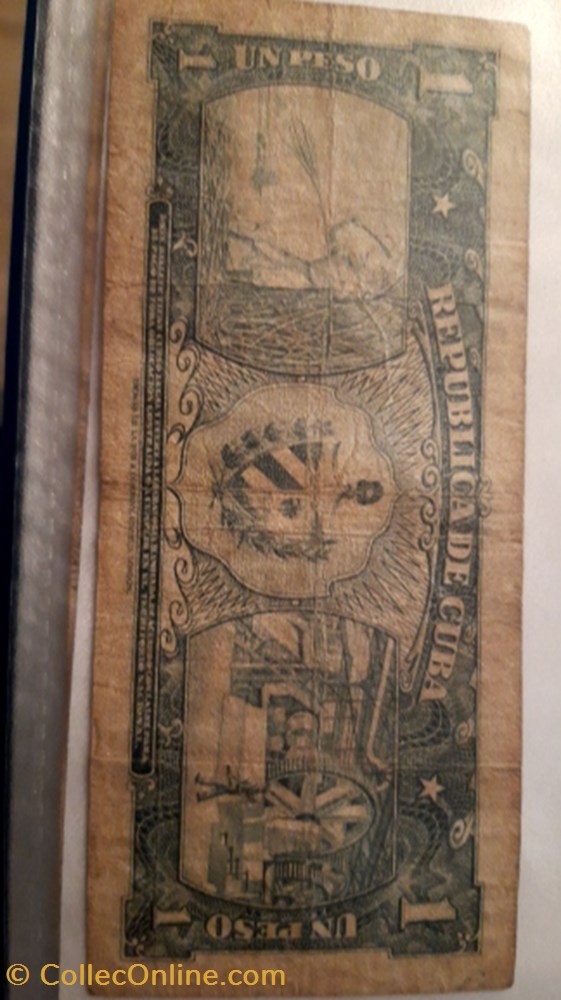 billet 1 peso 1959 cuba