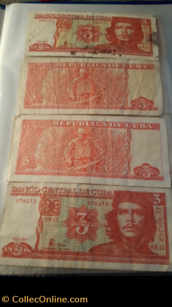 billet 3 pesos 2004 cuba
