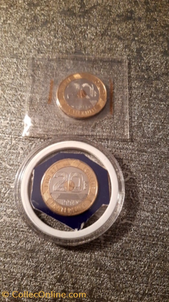 monnaie 20 francs 1994 mont saint michel abeille bu
