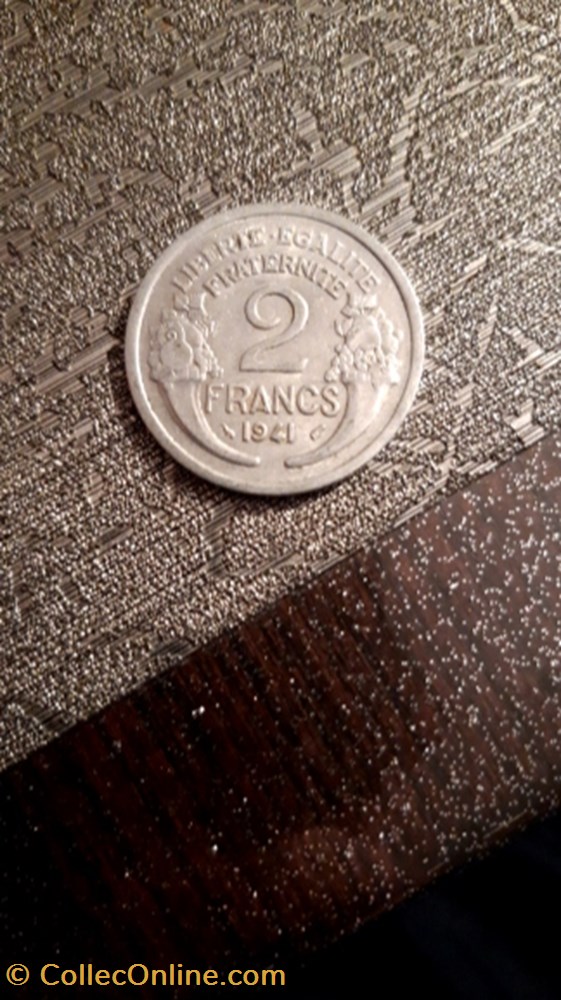 2 francs 1941 alu Morlon monnaie 2 francs 1941 alu morlon