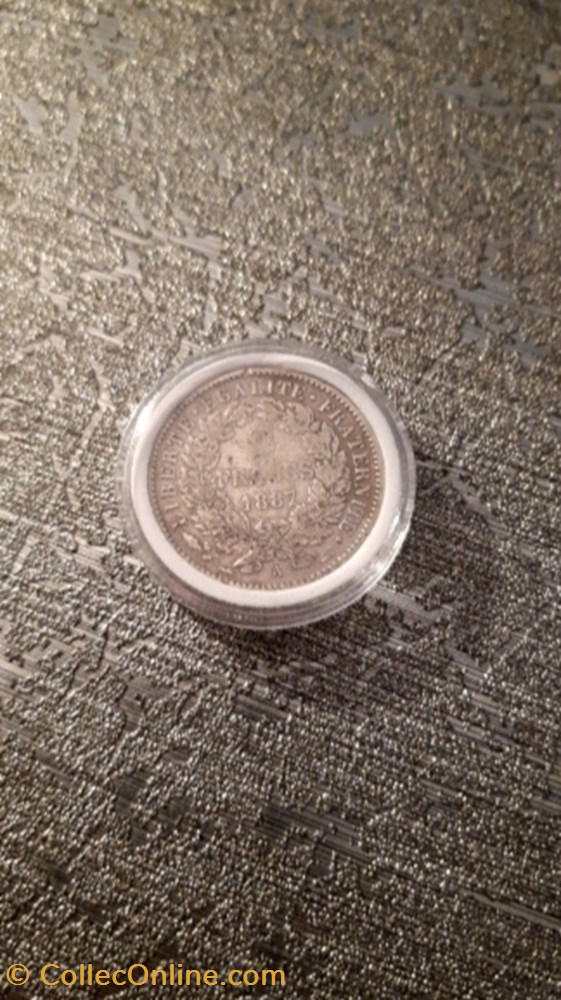 2 francs 1887 Cérès A monnaie 2 francs 1887 ceres a