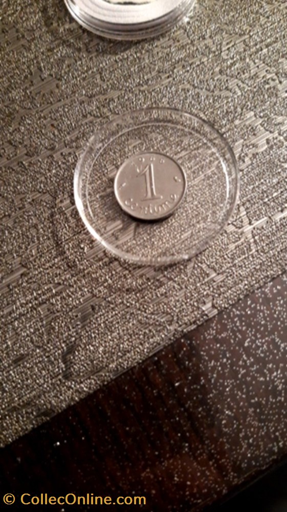 1 centimes 1966 EPI avec rebord sur le M monnaie 1 centimes 1966 epi avec rebord sur le m