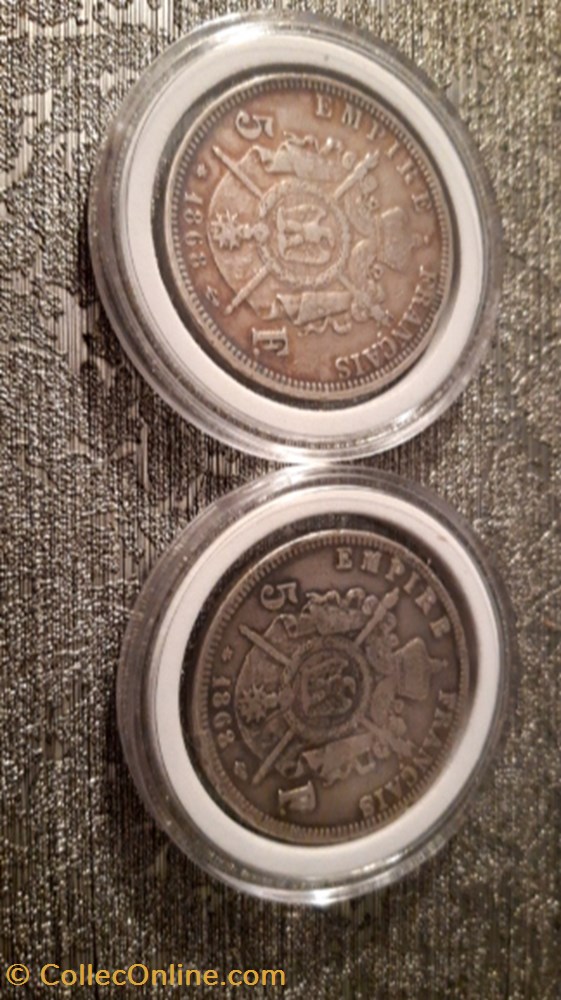 monnaie 5 francs 1868 a napoleon iii tete lauree