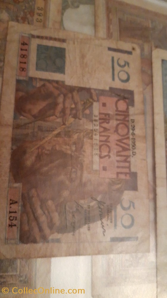 50 francs 1950 le verrier billet 50 francs 1950 le verrier