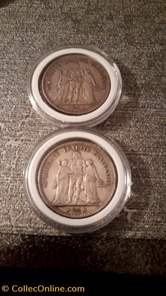 monnaie 5 francs 1876 a hercule