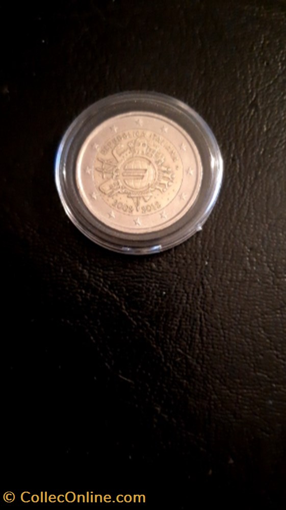 2 euros 2012 10 ans de l'euro Italie monnaie 2 euros 2012 10 ans de euro italie
