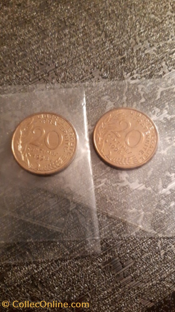 20 centimes 1998 B.U Marianne monnaie 20 centimes 1998 b u marianne