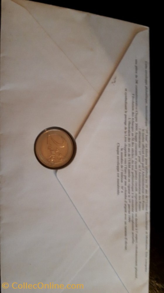 2 euros 2009 Chypre 10 ans de l'union économique et monétaire monnaie 2 euros 2009 chypre 10 ans de union economique et monetaire
