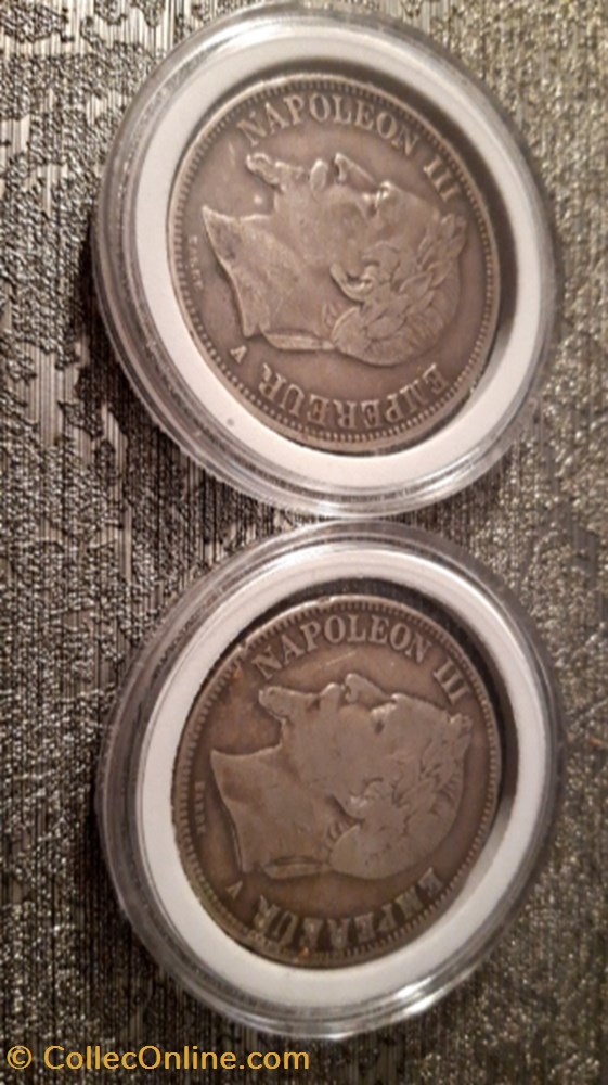 monnaie 5 francs 1868 a napoleon iii tete lauree