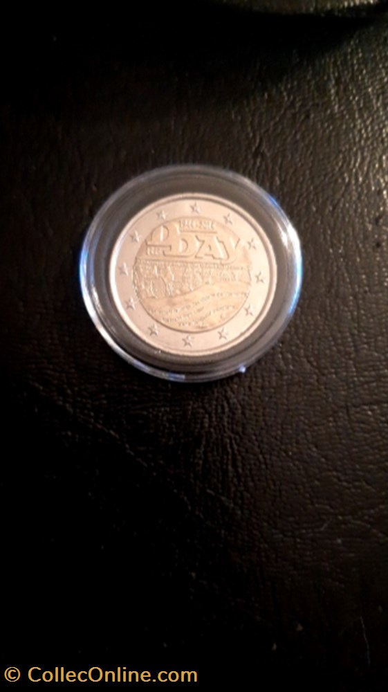 2 euros 2014 70e anniversaire du débarquement France monnaie 2 euros 2014 70e anniversaire du debarquement france