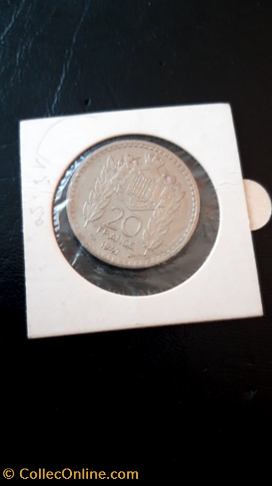 20 francs 1947 Prince Louis II Monaco monnaie 20 francs 1947 prince louis ii monaco