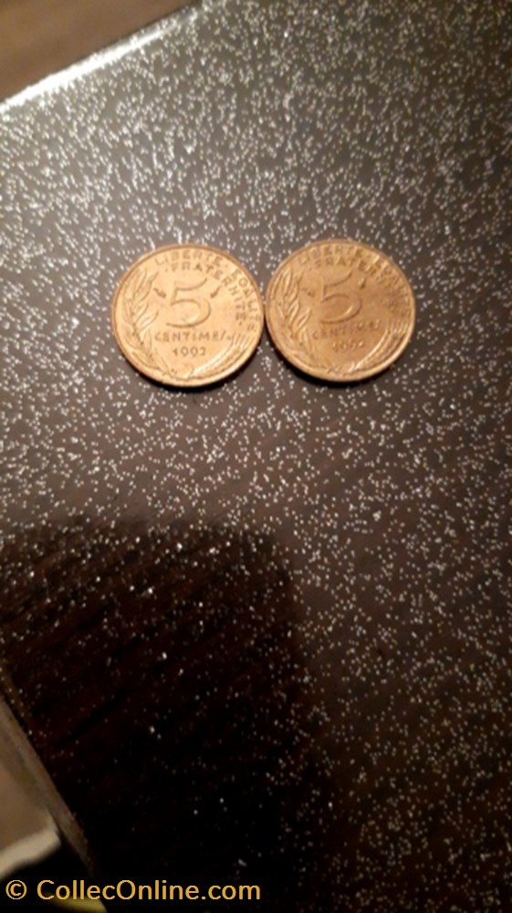 monnaie 5 centimes 1992 3 plis et 4 plis marianne