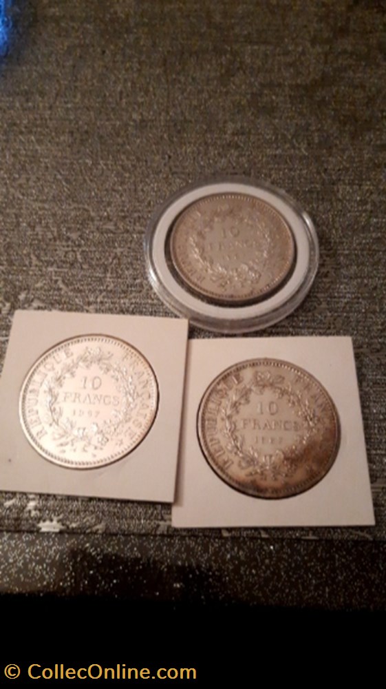 10 francs 1967 Hercule avec accent sur le E de république monnaie 10 francs 1967 hercule avec accent sur le e de republique