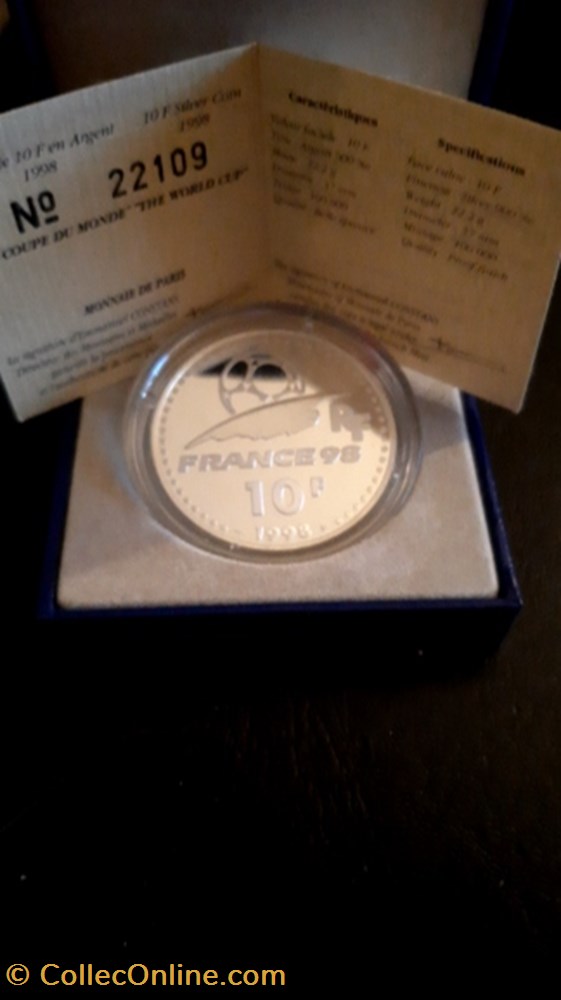 10 francs BE coupe du monde 1998 monnaie 10 francs be coupe du monde 1998