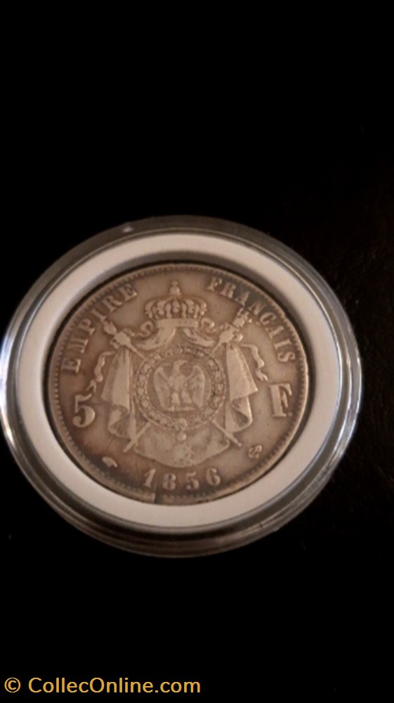monnaie 5 francs 1856 a napoleon iii tete nue