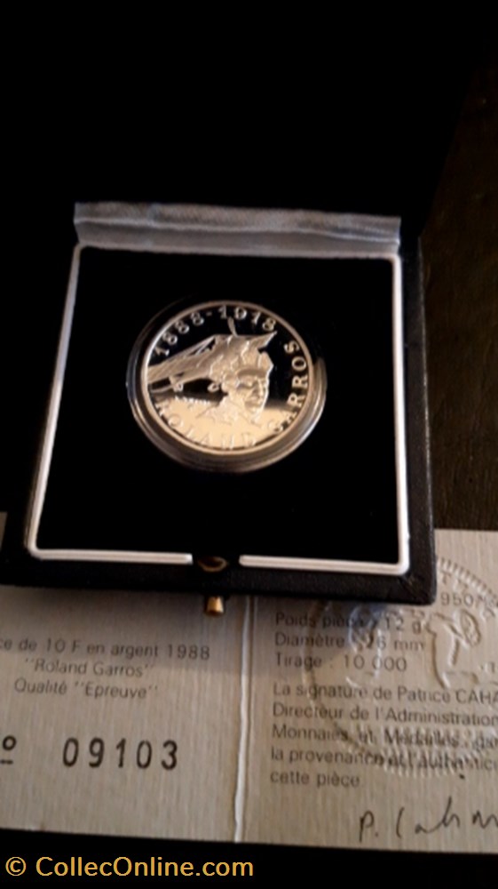 10 francs BE Rolland garros monnaie 10 francs be rolland garros