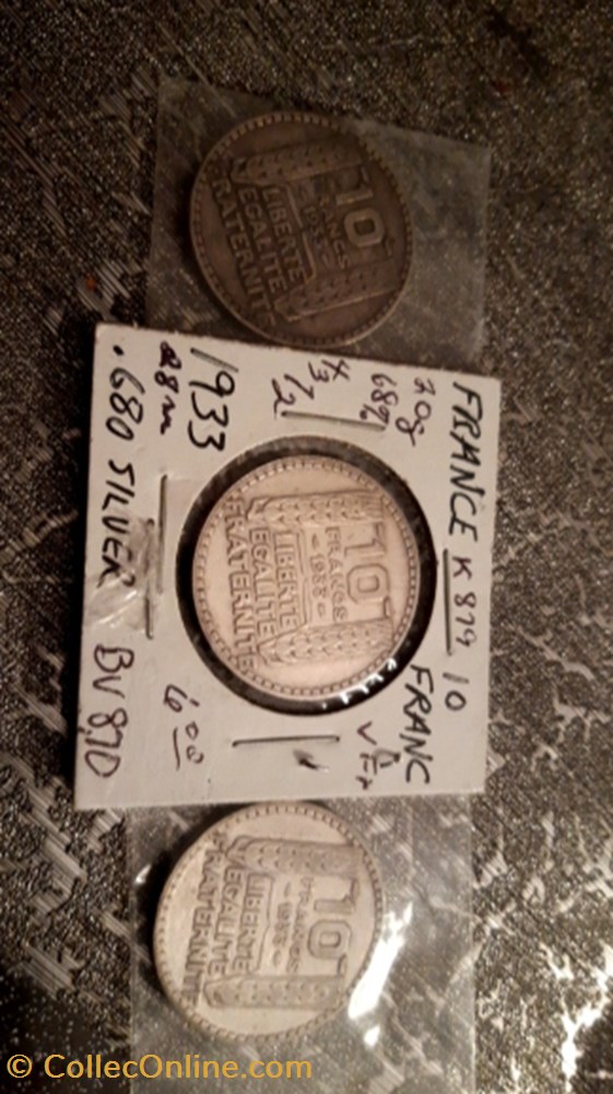 monnaie 10 francs 1933 turin