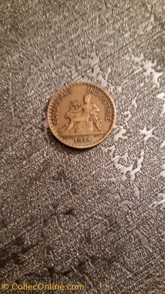 1 franc 1924 (4 fermé) Chambre du commerce monnaie 1 franc 1924 4 ferme chambre du commerce