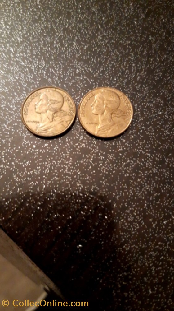 5 centimes 1996 3 plis et 4 plis Marianne monnaie 5 centimes 1996 3 plis et 4 plis marianne