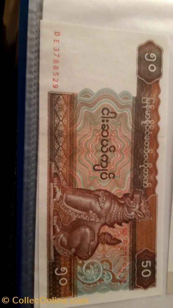 billet 50 kyats myanmar