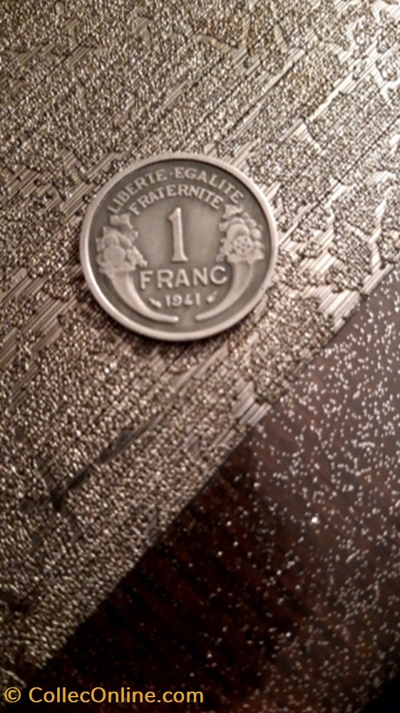 1 francs 1941 alu Morlon monnaie 1 francs 1941 alu morlon