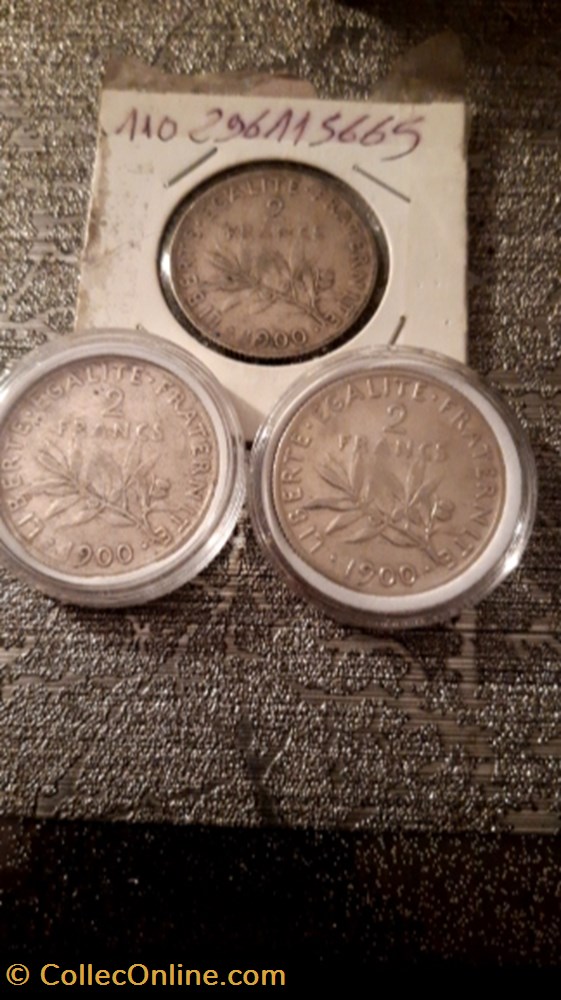 2 francs 1900 semeuse monnaie 2 francs 1900 semeuse