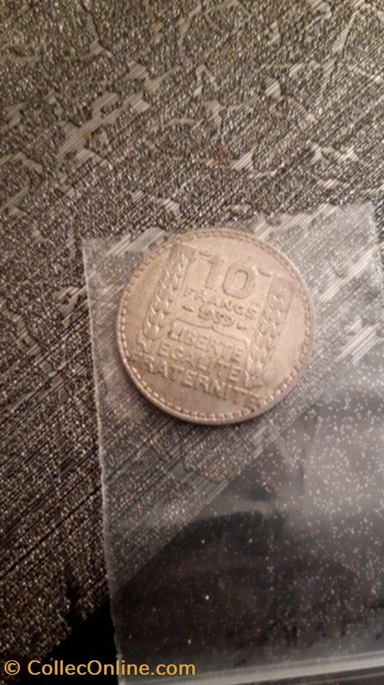 monnaie 10 francs 1939 turin