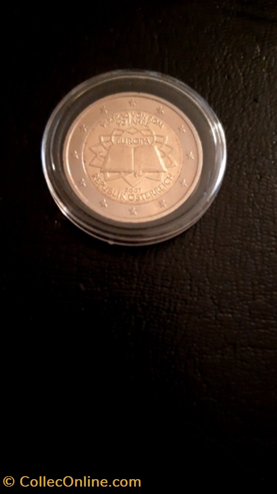 monnaie 2 euros 2007 traite de rome autriche