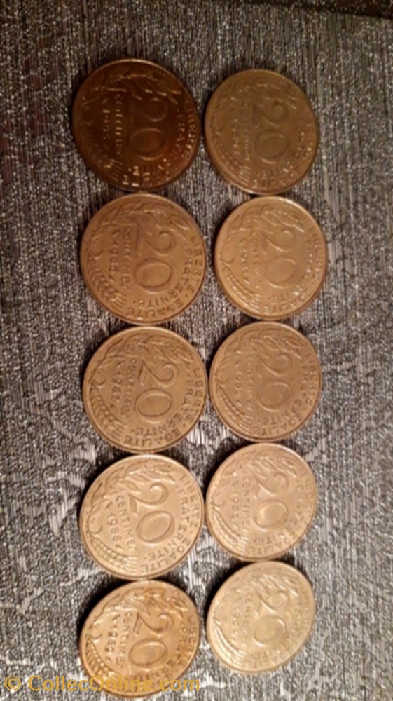 20 centimes 1980 à 1989 Marianne monnaie 20 centimes 1980 a 1989 marianne