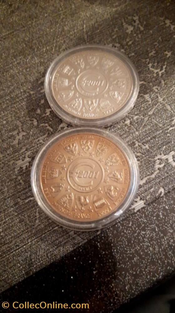 medaille 2001 essai debut de euro
