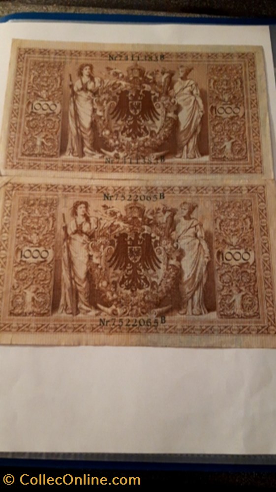 billet 1000 marks 1910 allemagne