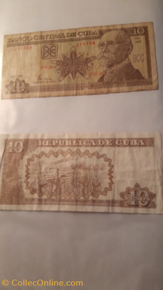 billet 10 pesos 2005 2008 cuba