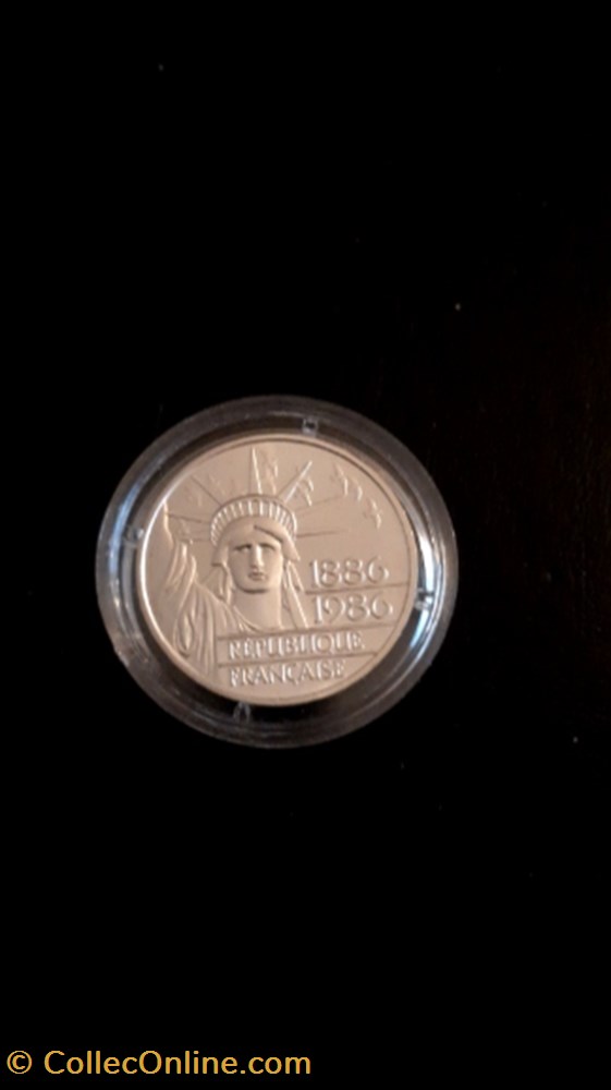 100 francs piéfort statue de la libertée 1986 monnaie 100 francs piefort statue de la libertee 1986