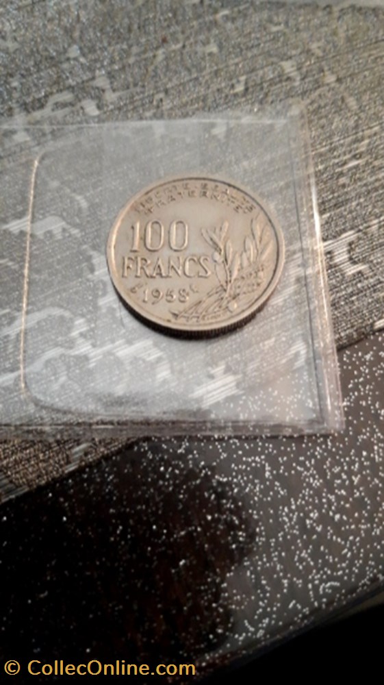monnaie 100 francs 1958 cochet chouette