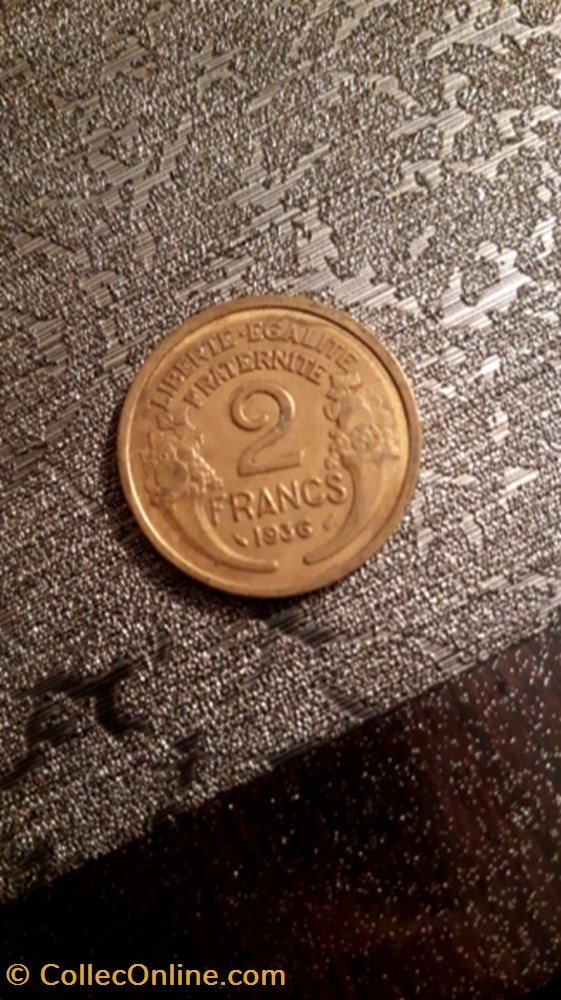 2 francs 1936 bronze-alu Moroon monnaie 2 francs 1936 bronze alu moroon