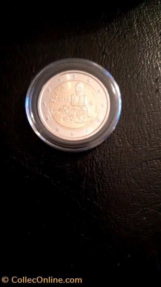 2 euros 2014 Le parc Güell d'antoni gaudi Espagne monnaie 2 euros 2014 le parc guell antoni gaudi espagne