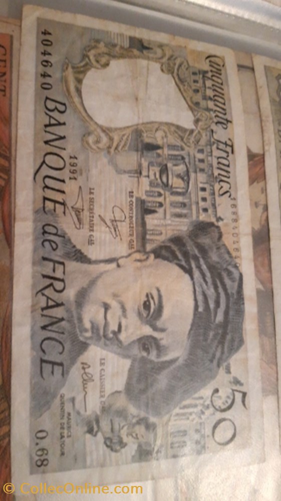 billet 50 francs 1991 quentin de la tour