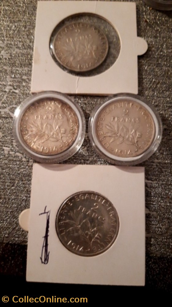 monnaie 2 francs 1914 semeuse