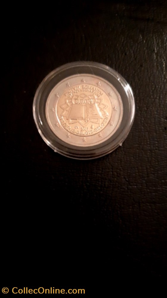 2 euros 2007 Traité de Rome Belgique monnaie 2 euros 2007 traite de rome belgique