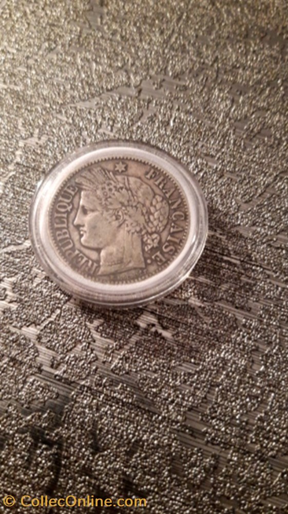 2 francs 1871 Cérès grand A monnaie 2 francs 1871 ceres grand a