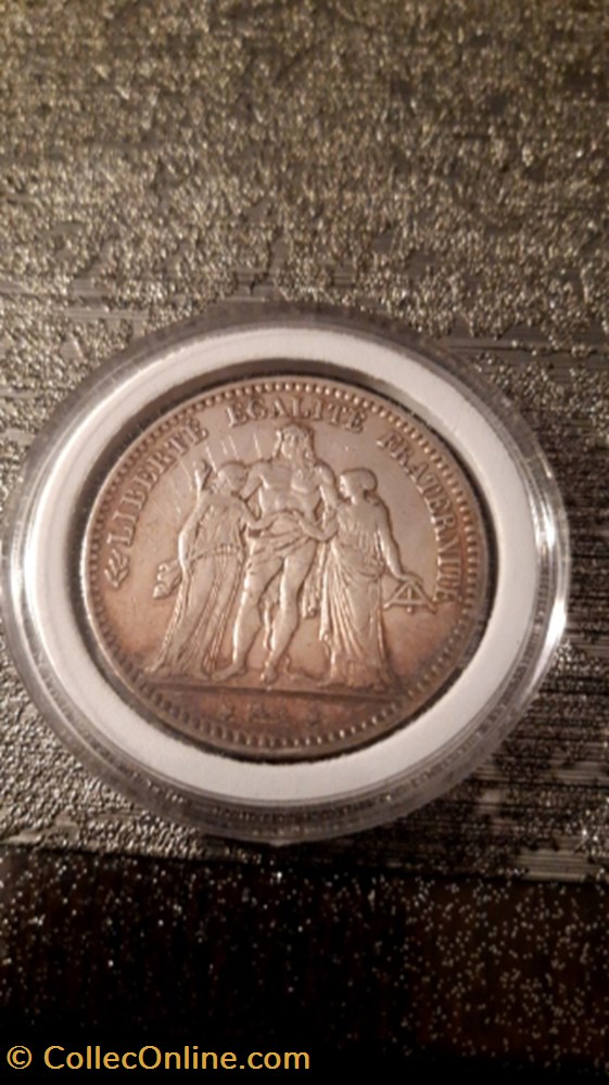 5 francs 1876 K Hercule monnaie 5 francs 1876 k hercule