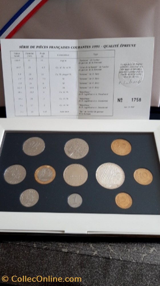 monnaie serie 1991 be