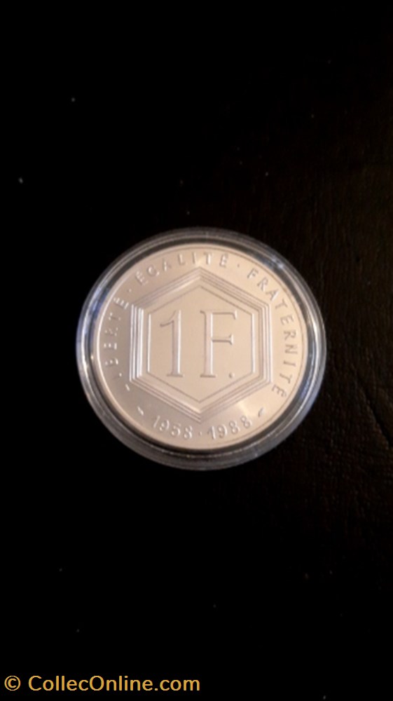 1 franc piéfort général de gaulle 1988 monnaie 1 franc piefort general de gaulle 1988