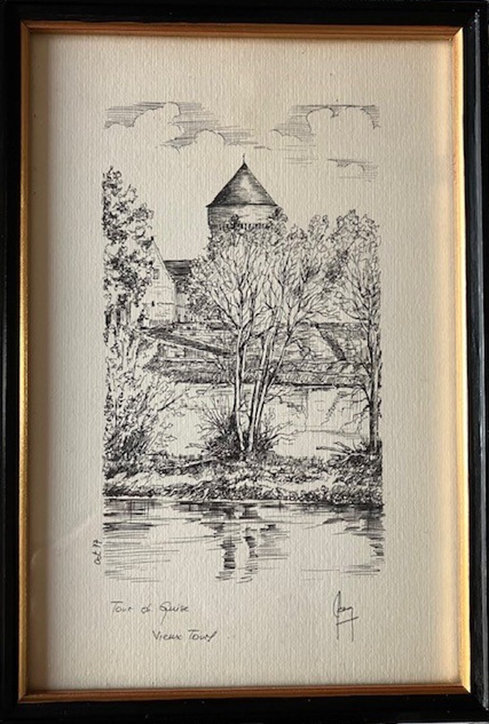 Tour de Guise (oct.1977) - Claude BESNARD art antiquites estampes gravures tour de guise oct 1977 claude besnard