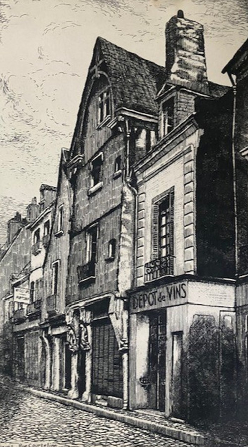 art antiquites estampes gravures gravure a eau forte tours rue courteline 2 gilbert riche 1942