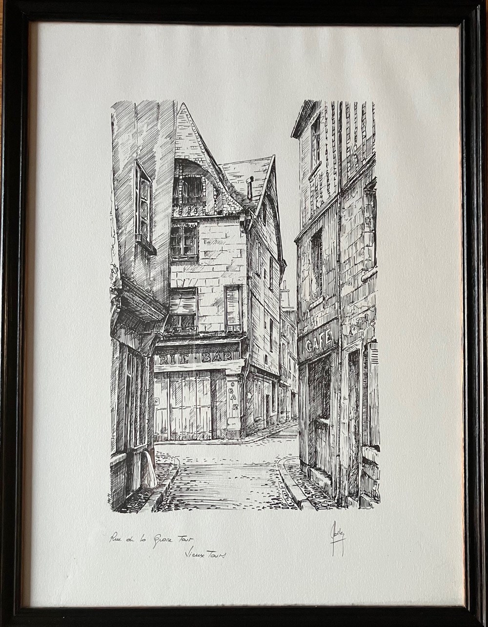 Rue de la Grosse Tour (nov.1977) - Claude BESNARD art antiquites estampes gravures rue de la grosse tour nov 1977 claude besnard