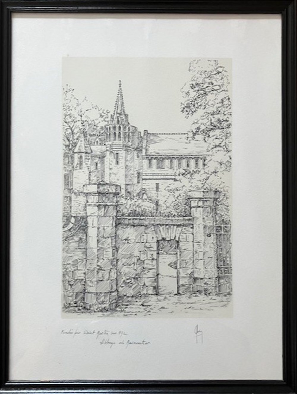 Abbaye de Marmoutier (oct 82) - Claude BESNARD art antiquites estampes gravures abbaye de marmoutier oct 82 claude besnard